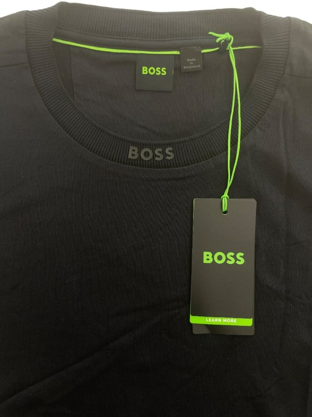 Hugo Boss Tee 5 Shirt Black Casual Cotton Blend Crewneck Men's Size Medium NEW - Picture 2 of 5